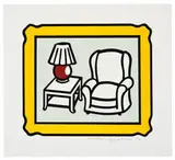 Roy Lichtenstein, Red Lamp, 1992, Color lithograph on Rives BFK paper