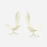 Erwine & Estelle Laverne, Tulip chairs, model 120-LF, pair