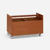 Rolf Hesland, Rolling magazine/record holder, c. 1960, teak