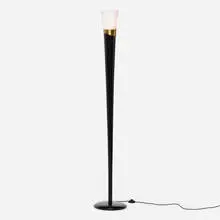 Rare floor lamp, model 2059 by Max Ingrand, c. 1958, lacquered wood, brass, frosted glass, sold Mar 2022