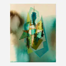 Untitled by Joseph Meierhans, oil on linen over board, sold Mar 2022