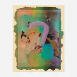 Lamar Briggs, Abstract Composition, mixed media collage on paper