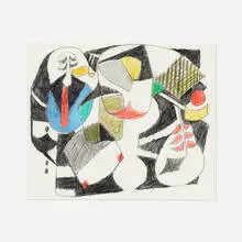 Vita Petersen, Untitled (Number 53), 2005, graphite, oil pastel and colored pencil on paper
