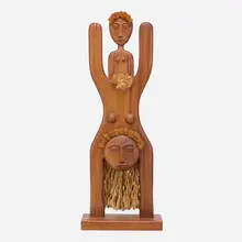 Edwin Scheier, Untitled, 1978, guanacaste, cord