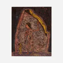 Edwin Scheier, Untitled, woodcut in colors