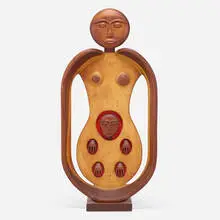 Edwin Scheier, Untitled, c. 1970, guanacaste, paint
