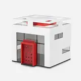 Mondrian Doghouse by Modern, lacquered wood, Plexiglas, sold Mar 2022