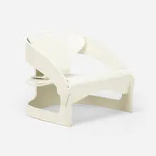 Joe Colombo, 4801 lounge chair, 1964, lacquered and bent plywood
