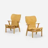 Ilmari Tapiovaara, Domus lounge chairs, pair