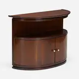 Art Déco, Demilune cabinet, c. 1930, mahogany, bone, brass