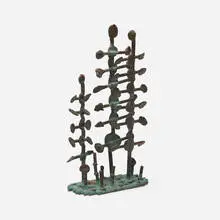 Hollyhock Plants by Klaus Ihlenfeld, 2005, oxidized phosphor bronze, sold Mar 2022