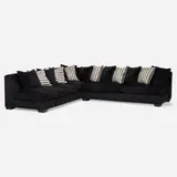 Anthony Ingrao and Randy Kemper, Custom sofa, c. 2015, lacquered wood, leather, microfiber upholstery