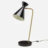 Gerald Thurston, Desk lamp, c. 1955, enameled aluminum and steel, brass, black quartz