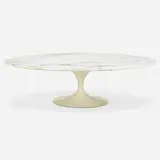 Eero Saarinen, Tulip coffee table, model 167F, 1957, enameled steel, marble