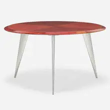 Dining table, model M by Philippe Starck, c. 1988, mahogany, cast aluminum, sold Mar 2022