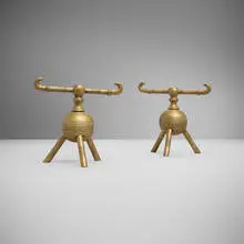 attribution Christopher Dresser, Fire dogs, pair