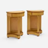 20th Century, Demilune occasional tables, pair