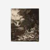 Amand Durand, The Angel Appearing to the Shepherds, etching and drypoint