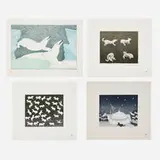 Mary Pudlat, Four works, lithograph in colors; lithograph in colors; lithograph in colors on Somerset; lithograph in colors on Rives