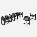 Richard Meier, Armchairs model 810A, set of eight