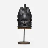 Mende, Sowei helmet mask, wood, black pigment