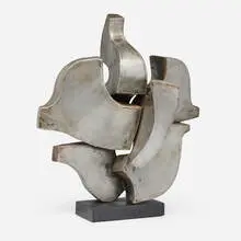 Richard Helzer, Untitled, 1977, aluminum, granite