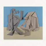 Untitled (After Picasso) by Irving Harper, painted paper construction, sold Jan 2016
