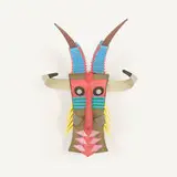 Untitled (Mask) by Irving Harper, painted paper construction, sold Jan 2016