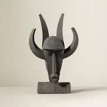 Untitled (Mask) by Irving Harper, painted paper construction, sold Jan 2016