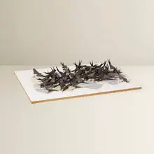 Irving Harper, Untitled (Birds), paper and painted toothpick construction