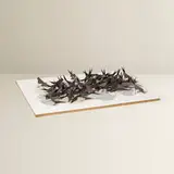 Untitled (Birds) by Irving Harper, paper and painted toothpick construction, sold Jan 2016