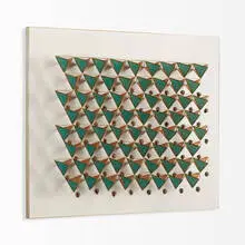 Irving Harper, Untitled, tissue paper, toothpicks and pinecones