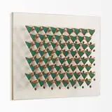 Untitled by Irving Harper, tissue paper, toothpicks and pinecones, sold Jan 2016
