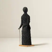 Untitled (Standing Figure) by Irving Harper, painted paper and wood construction, sold Jan 2016