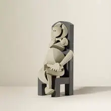 Untitled (Seated Figure) by Irving Harper, painted paper construction, sold Jan 2016