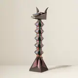 Untitled (Dog Totem) by Irving Harper, paper construction with doll eyes, sold Jan 2016