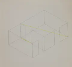 Untitled by Fred Sandback, 1943, 1943-2003) UNTITLED Lithograph, sold Jan 2020