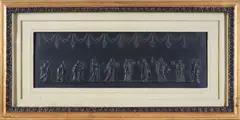 Wedgwood Black Basalt Muses Plaque, England, 19th century,