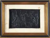 England, 19th century, by Wedgwood Black Basalt Vulcan Plaque, sold Oct 2024