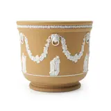 Untitled by Wedgwood Yellow Jasper Dip Jardiniere, 1900, sold Oct 2024