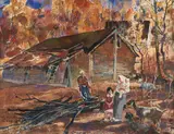 John Edward Costigan, signed J.E. COSTIGAN N.A. 1956 (lower left), water color on paper
