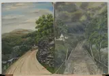 Pasquale, A Pair of Paintings of Rural Roads, oil on board