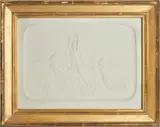 White Porcelain Aurora Plaque, U.S., late 19th century,