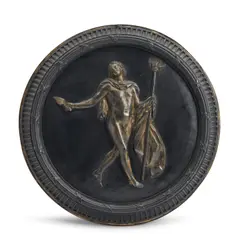 Wedgwood Black Basalt Self-framed Plaque, England, 18th century,