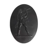 Wedgwood Black Basalt Plaque, England, 19th century,