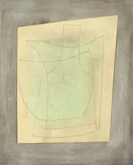 Ben Nicholson, Ronco 65, 1958, Bleistift über Ölgrund auf leichtem Karton auf Ölgrund (Hartfaser)
