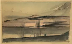 Abendwolke I by Lyonel Feininger, 1932, Aquarell und Tuschfeder auf Bütten, sold Nov 2012