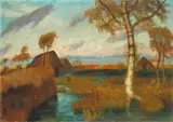 Otto Modersohn, Herbst im Moor, 1938, Öl auf Leinwand