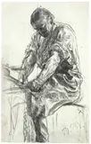 Adolph von Menzel, Mann am Schleifstein