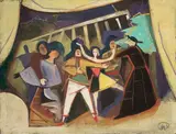 Zuschauer by Karl Hofer, 1951, Öl auf Leinwand, sold Nov 2010